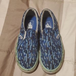 Boys Pixel Earth Slip-on Vans
